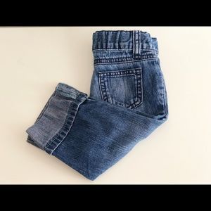 Five Pocket Boyfriend Cuffed Jeans, Toddler Girls